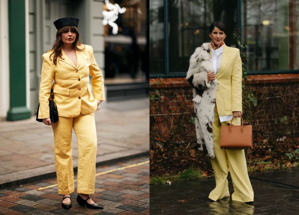 mulher fato butter yellow