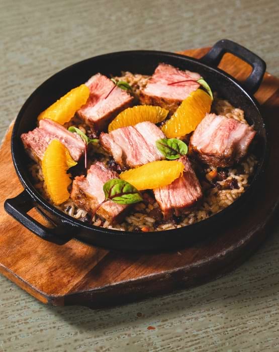 Arroz de enchidos de forno