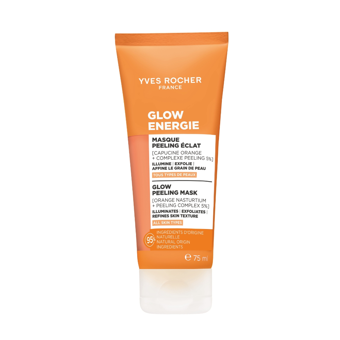 Máscara Peeling Iluminadora glow energia yves rocher