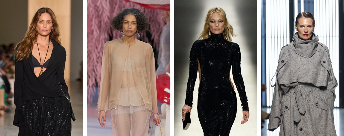 Modelos mais velhas conquistam os desfiles de moda