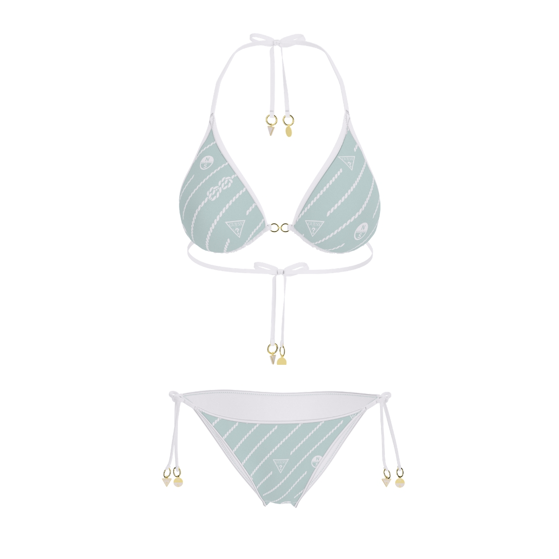 fatos de banho .Top 55&euro; e cuecas de biqu&iacute;ni 45&euro; Guess