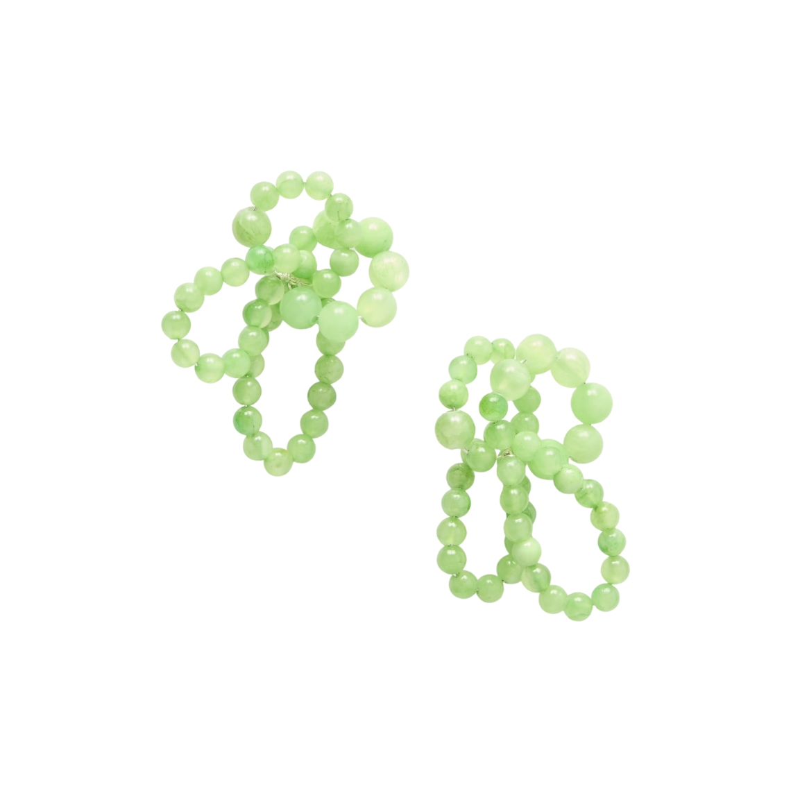 brincos verdes com missangas