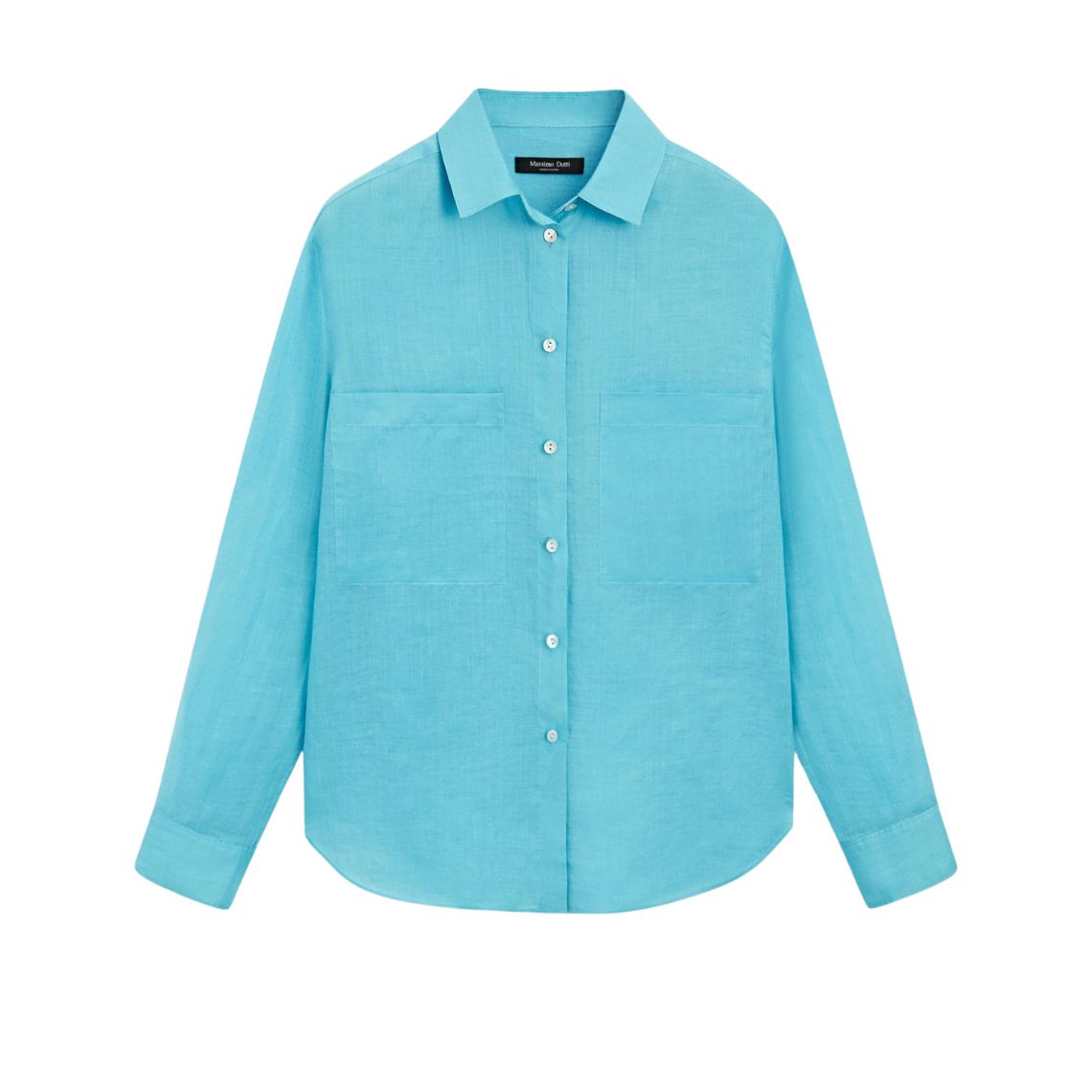 camisa azul-turquesa
